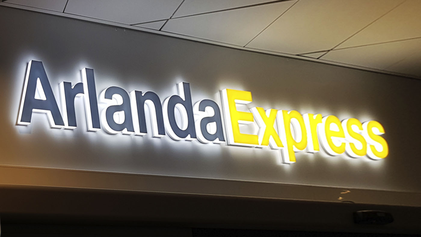 Ljusskylt Arlanda Express
